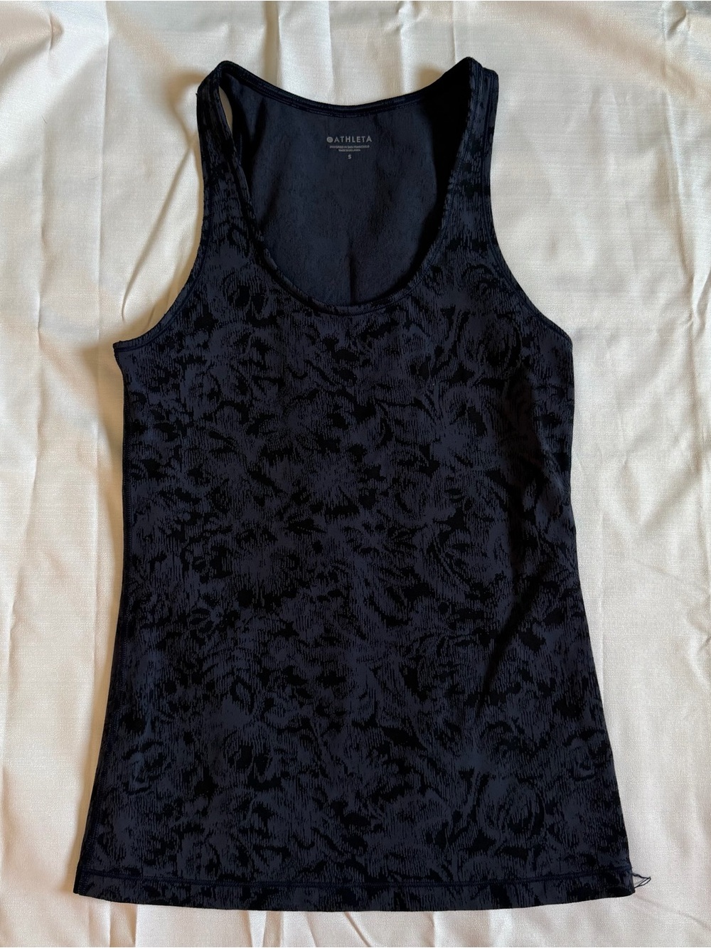 Athleta racerback tank top with floral details size women’s small